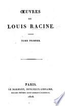 Œuvres. (Éloge de L. Racine. [By C. Lebeau.]).