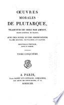 Œuvres morales de Plutarque