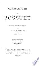 Œuvres oratoires de Bossuet: 1659-1661. 1927