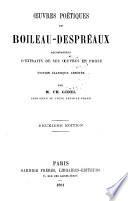 Œuvres poétiques de Boileau-Despréaux