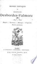 Œuvres poétiques de Marceline Desbordes-Valmore