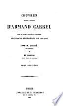 Œuvres politiques et littéraires d'Armand Carrel