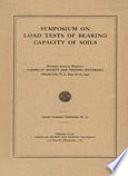 Symposium on Load Tests of Bearing Capacity of Soils