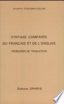 Syntaxe comparée du français et de l'anglais