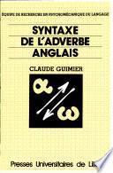 Syntaxe de l'adverbe Anglais