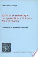 Syntaxe et sémantique des quantifieurs flottants tous et chacun