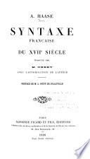 Syntaxe française du XVII siècle