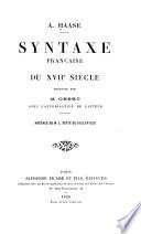 Syntaxe française du XVIIe siècle