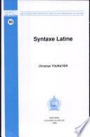 Syntaxe latine