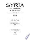Syria, revue d'art oriental et d'archéologie