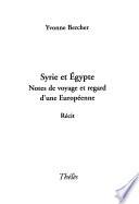Syrie et Egypte