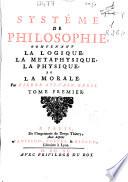 Systême de philosophie