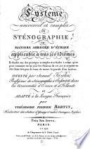 Systême universel et complet de sténographie