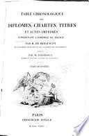 Table chronologique des diplomes: Année 1180-1213