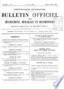 Table du Bulletin Officiel