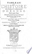 Tableau de l'histoire des princes et principauté d'Orange, divisé en quatre parties