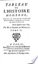Tableau de l'histoire moderne