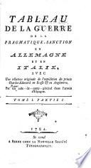 Tableau de la guerre de la Pragmatique-Sanction en Allemagne et en Italie