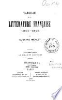 Tableau de la littérature Française