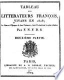 Tableau des écrivains français