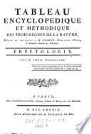 Tableau encyclopédique et méthodique des trois règnes de la nature. Erpétologie