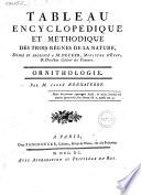Tableau Encyclopedique et Methodique des Trois Regnes de la Nature