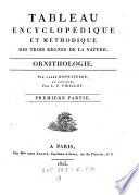 Tableau encyclopédique et méthodique des trois règnes de la nature. Ornithologie