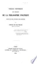 Tableau historique des progrès de la philosophie politique par Edmond de Beauverger