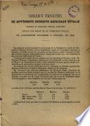 Tableaux d'analyses de differents produits agricoles d'Italie extraits du catalogue officiel descriptif publie par ordre de la Commission Royale de l'Exposition Italienne a Londres, en 1862
