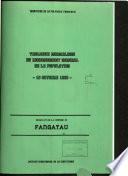 Tableaux normalisés du recensement général de la population, 15 octobre 1983