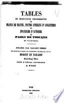 Tables De Réductions Progressives De Francs De France, Pounds Sterling D'Angleterre Et Zwanziger D'Autriche En Paoli De Toscane Et Viceversa