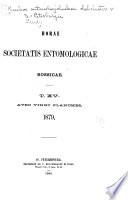 Tables générales des publications de la Société entomologique de Russie ainsi que des articles
