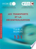 Tables Rondes CEMT Les transports et la décentralisation