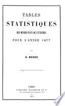 Tables statistiques des divers pays de l'univers pour l'annee 1877