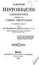 Tablettes historiques canadiennes