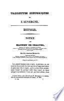 Tablettes historiques de l'Auvergne