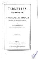 Tablettes historiques du protestantisme français contenant une statistique générale