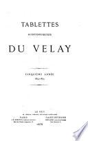 Tablettes historiques du Velay