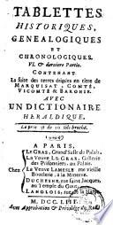 Tablettes historiques généalogiques et chronologiques