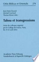 Tabou et transgressions