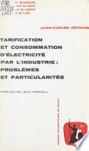 Tarification et consommation d'électricité par l'industrie : problèmes et particularités