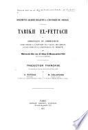 Tarikh el-fettach, ou, Chronique du chercheur, pour servir à l'histoire des villes, des armées et des principaux personnages du Tekrour