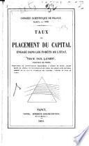 Taux du placement du capital engagé dans les forêts de l'état