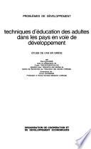 Techniques d'éducation des adultes dans les pays en voie de développement