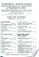 Techniques hospitalières, médico-sociales et sanitaires