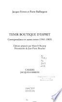 Tenir boutique d'esprit