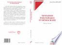 TENTATION PARANOÏAQUE ET DÉMOCRATIE