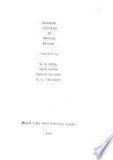 Tentative Dictionary of Medieval Spanish