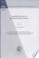 Terminologie et interdisciplinarité