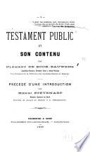 Testament public et son contenu
